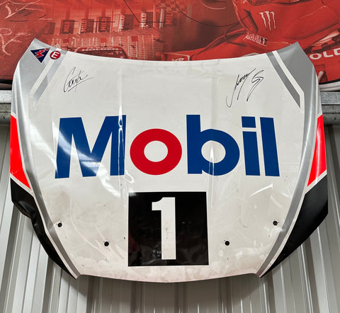 2015 Holden Racing Team Race Used Bonnet signed by James Courtney and Garth Tander