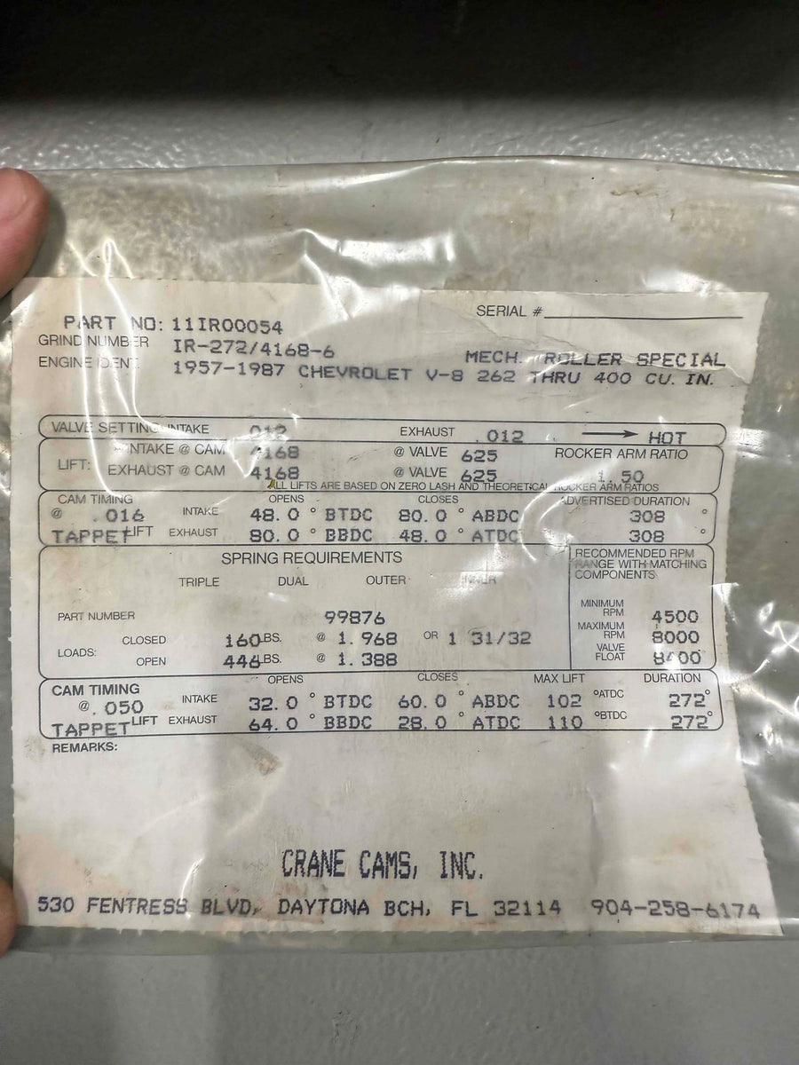 NEW Crane Cams 11IR00054 Camshaft Perkins Motorsport