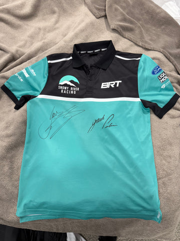 2025 Snowy River Racing BRT Polo Shirt signed by James Courtney & Jack Perkins