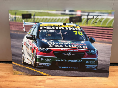 Jack Perkins 1993 Castrol Bathurst Shaw and Partners Retro Canvas Print signed by Jack Perkins