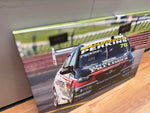 Jack Perkins 1993 Castrol Bathurst Shaw and Partners Retro Canvas Print signed by Jack Perkins