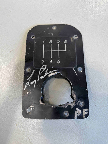PE Gear Shift Cover Signed by Larry Perkins