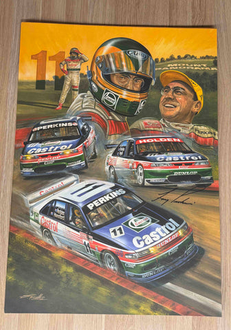 Autographed Larry Perkins 1993/95/97 Bathurst Poster/Print