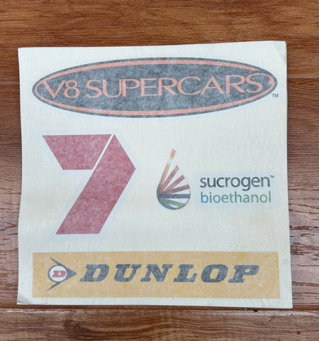 V8Supercars Dunlop Channel 7 Decals/Stickers Assorted